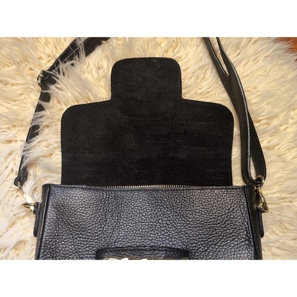 SHARLENE Made In Italy Genuine Italian Leather Black Detachable Adjustable Strap - Picture 5 of 9